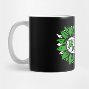 Adrenal Cancer Awareness Sunflower Adrenal Cancer Warrior Mug